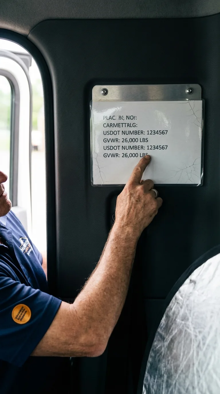 USDOT licensing placard verification in Watervliet